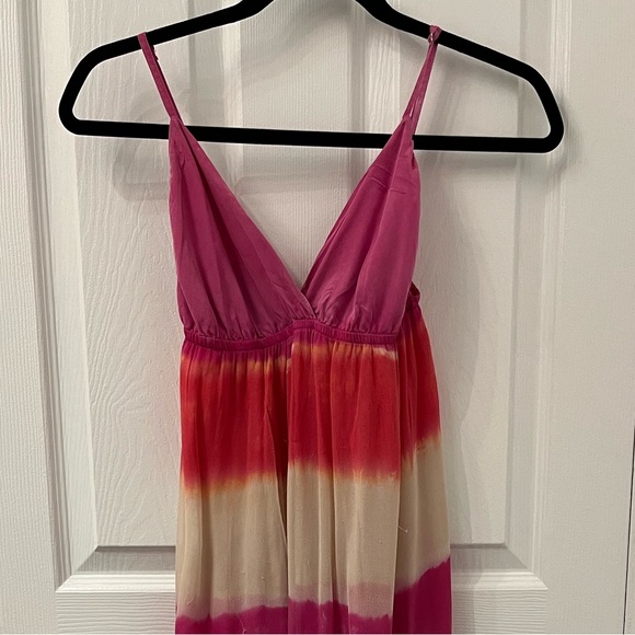 🌟HOST PICK🌟 Gypsy pink/cream/coral Maxi Slip dress - Picture 3 of 7